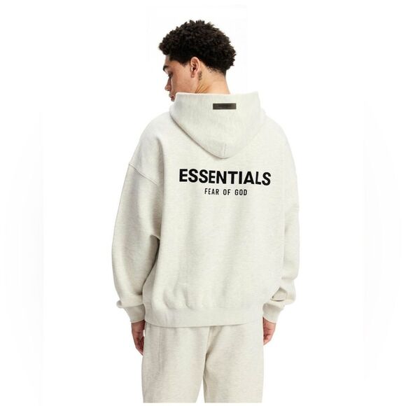 Fear of God Essentials Hoodie Light Oatmeal size medium NWT in packaging - Picture 5 of 8